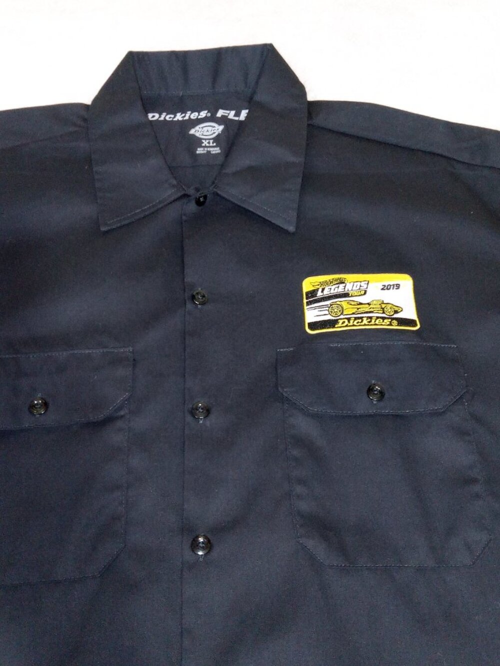 Dickies Hot Wheels 2019 Legends Tour FLEX Short Sleeve Polo Work Shirt Sz XL - Picture 7 of 11